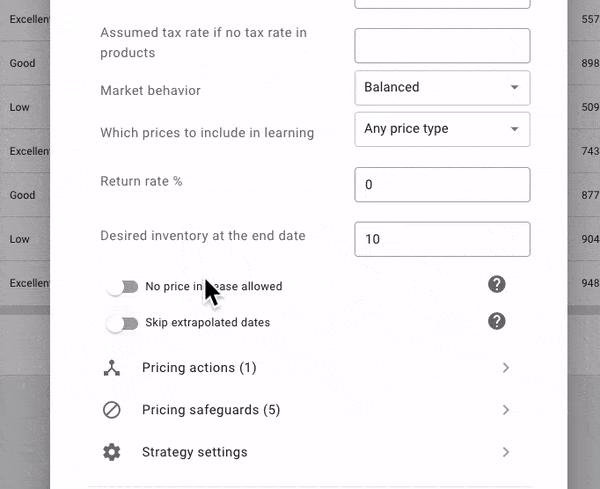 Return rate in app